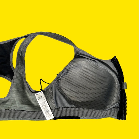 Nike Heather Gray Zip Sports Bra - Picture 7 of 9